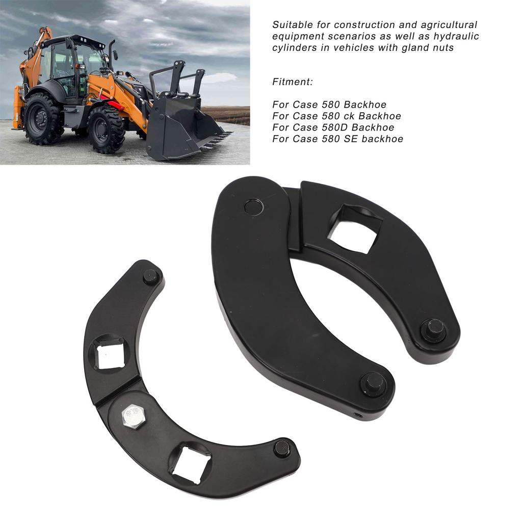 1266 Adjustable Gland Nut Wrench 7463 Hydraulic Cylinder Spanner Sturdy Steel Easy To Use for Farm and Construction Equipment