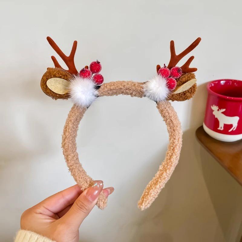 Children's Christmas Antler Headband Hair Clip - Festive Holiday Accessory