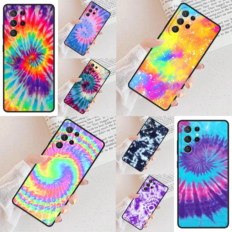 Colorful Tie Dye Rainbow Hippie Art SOFT Cell Phone Case for Samsung Galaxy S26 Ultra S25 S24 S23 S22 S21 S20 Note10 Cover