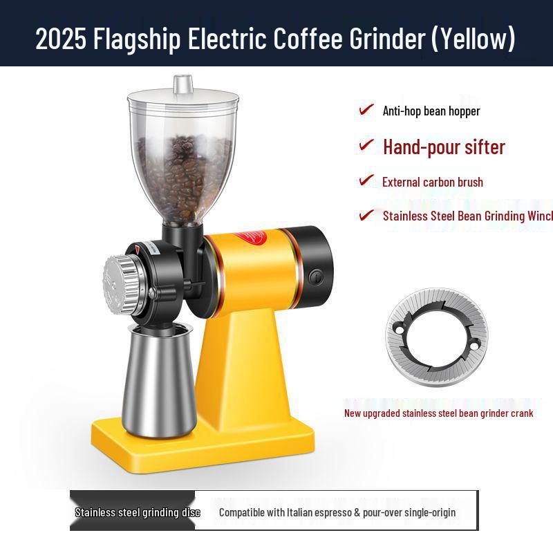 Electric Coffee Bean and Powder Grinder for Household Drip Brewing