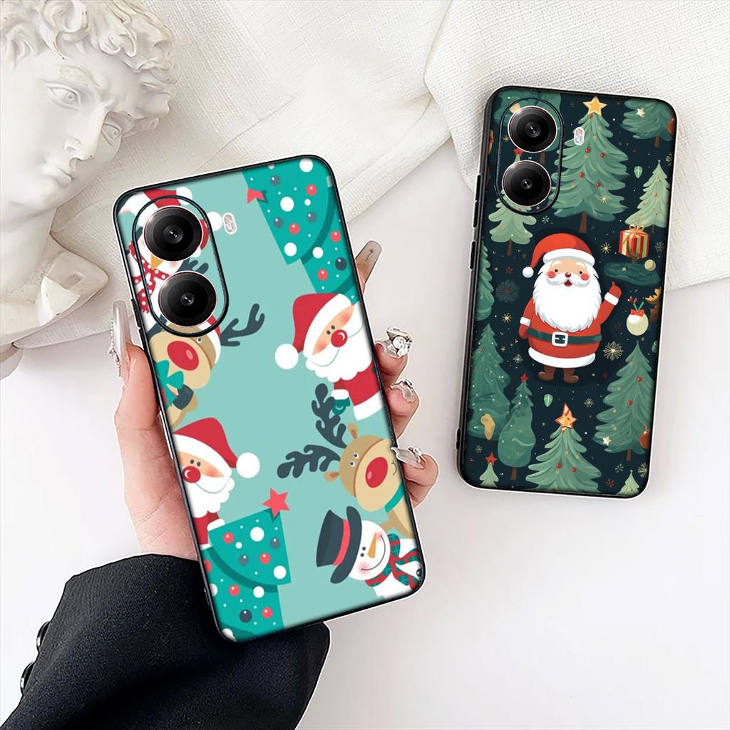 Santa Claus Tree Deer Merry Christmas Phone Cover for Xiaomi Redmi Note 13 14 ProPlus Pro Plus 14C A4 13C Pro+ Note14 Coque Case