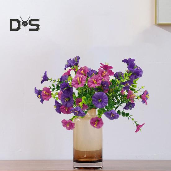 Искусственный букет ипомеи, многоразовый набор искусственных цветов, реалистичные искусственные цветы ипомеи со стеблем для дома, свадьбы, гостиной, офиса, декора