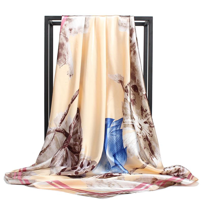 High-quality Luxurious Silk Scarves Headband Scarfs Neck Scarf For Women Chain Silk Scarf Women's Decorative Shawl