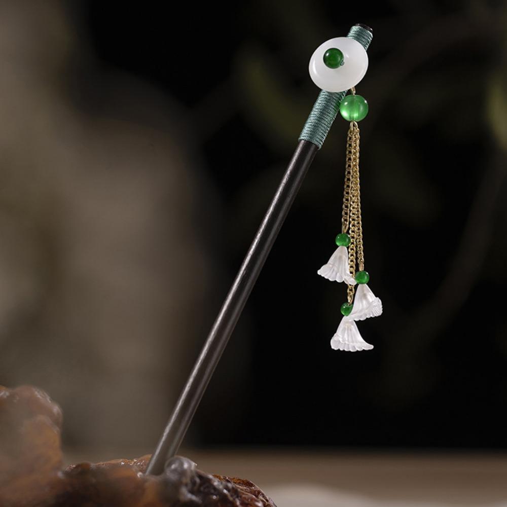 Wooden Flower Hair Forks Handmade Hairpin Chopstick Hair Ornament Hanfu Hair Bun Wedding