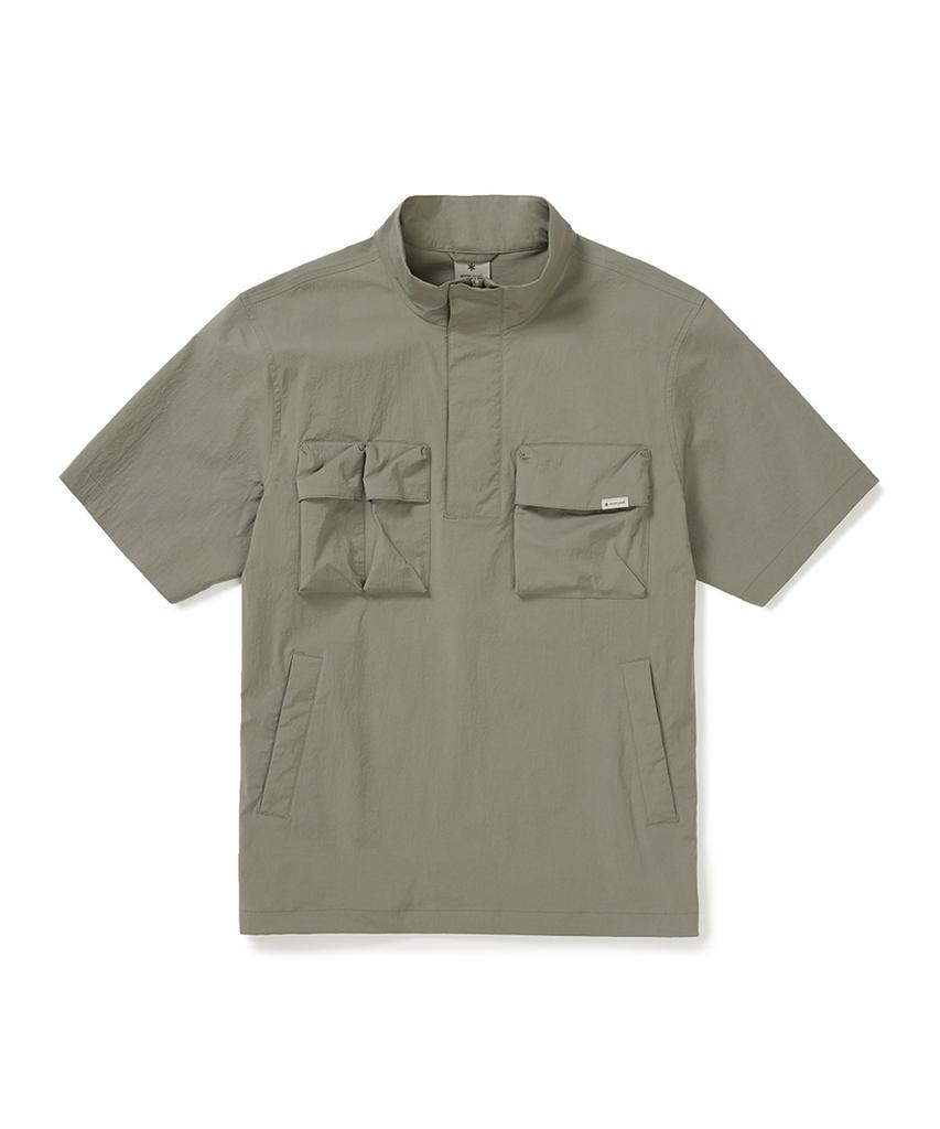 Анорак с коротким рукавом Snowpeak Apparel Root Stand Neck (S25Mmran64) Хаки серый