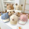 Детская бейсболка с защитой от солнца, с рисунком мишки, для мальчиков и девочек - Милая весенне-летняя кепка-уточка для малышей и детей