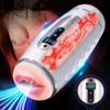 Double Head Male Masturbators Smart Heating Vibrating Sucking Masturbation for Man Artificial Vagina Sex Toy for Men