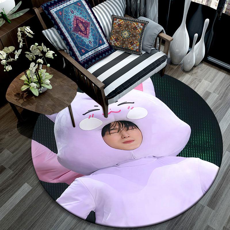 Choi San pattern round rug,Carpet Rug for Living Room Bedroom Playroom ,Non-slip Floor Mat,Holiday Gifts and Birthday Gifts.