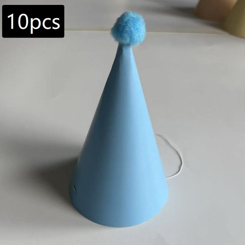 Colorful Kids Party Hats Macaron Cone Style Perfect for Birthday Celebrations