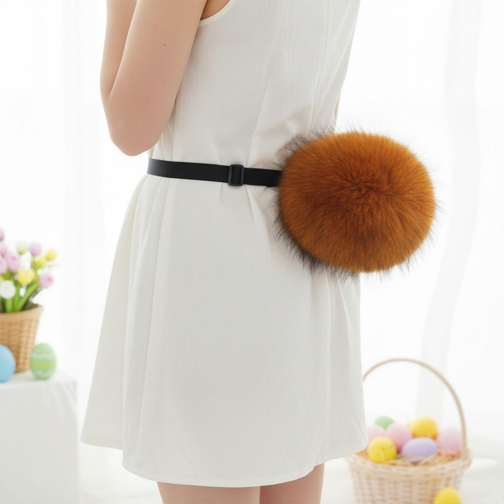 Simulated animal tail comic show cosplay performance dress up cute plush rabbit tail party props