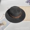 Bohemian ethnic style flat top straw hat women's summer seaside vacation sunshade sunscreen fashion sun hat men