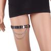 Belt Leg Harness Punk Chain PU Leather Women Suspenders Fashion Accessories Heart Garter Belt