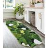 Милый зеленый мох коврик-дорожка для ванной длинный прямоугольный бохо эстетика лист листья коврик для ванной мохнатый нескользящий впитывающий коврик для душа декор