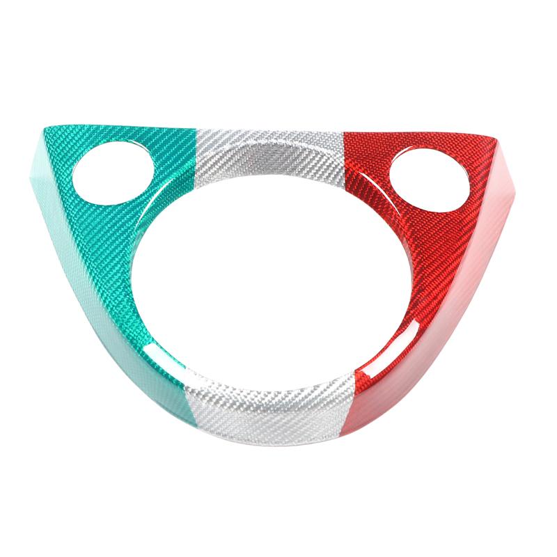 For Fiat 500 2010-2022 Real Carbon Fiber Car Center Control Gears Shift Panel Protective Cover Trim Frame Car Accessories