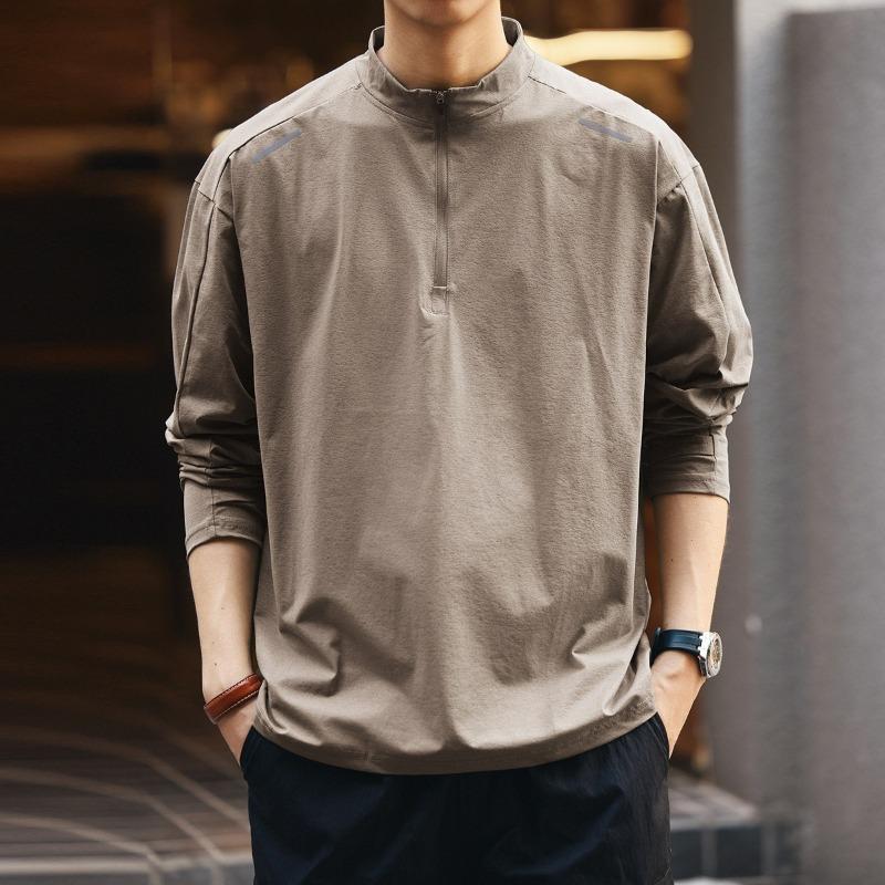 Men S Outdoor Cycling Half Zip Long Sleeve T Shirt Autumn