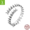 Dark Wind Personality Spine Opening Ring Unique Wind S925 Sterling Silver Ring Jewelry