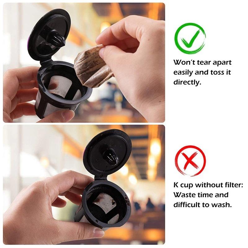 Натуральные одноразовые бумажные фильтры для кофе, совместимые с Keurig Single Cup K-CUP, фильтры для кофе, многоразовые фильтры K-CUP
