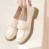 Flat Shoes Celebrity Style New One-pedal Autumn Small Leather Shoes Soft Sole Versatile Casual Single Shoes Women