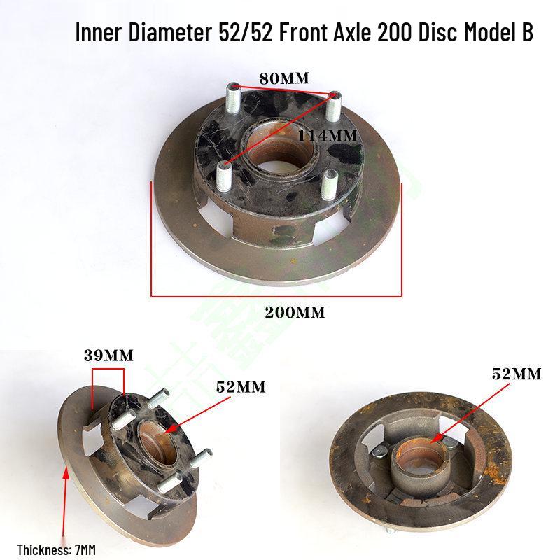 Electric Tricycle Front Axle Disc Brake Assembly with Master Cylinder