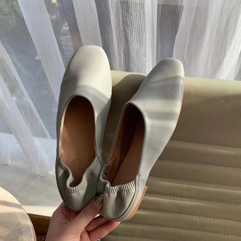 Мода Байламос Женские Балетки Новые Балетки Мягкая Кожа Мокасины Слипоны Ретро Бабушкины Туфли Женские мюли тапочки Весна Лето
