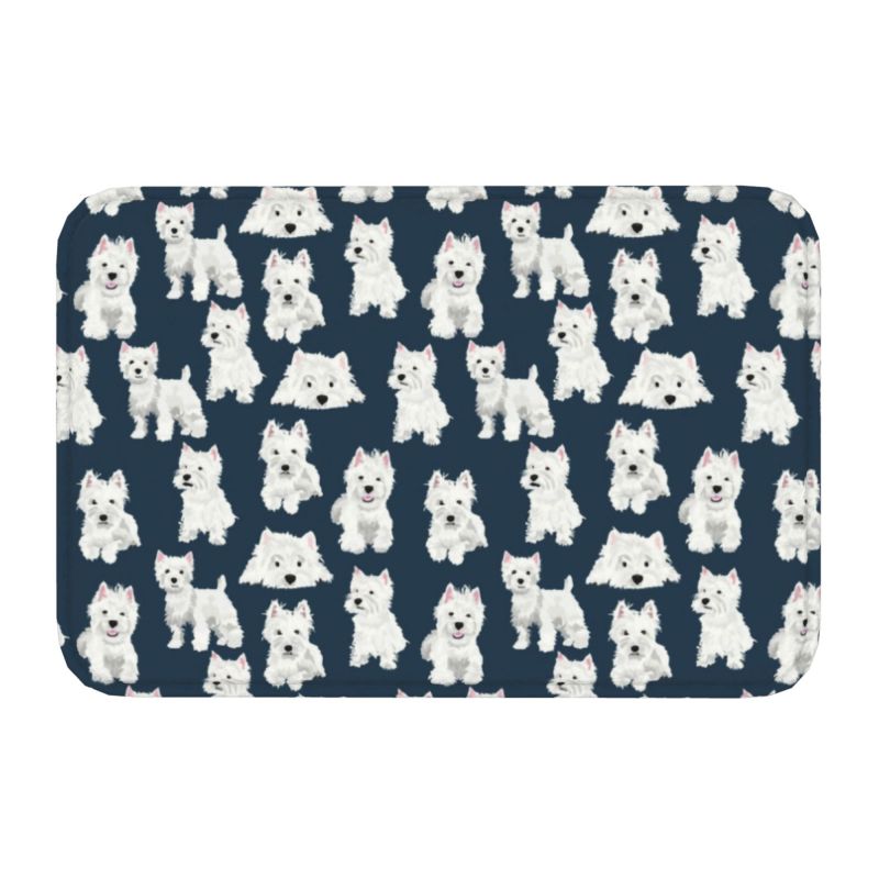 West Highland White Terrier Dog Front Floor Door Entrance Mat Westie Bath Kitchen Doormat Balcony Carpet Rug Toilet Footpad