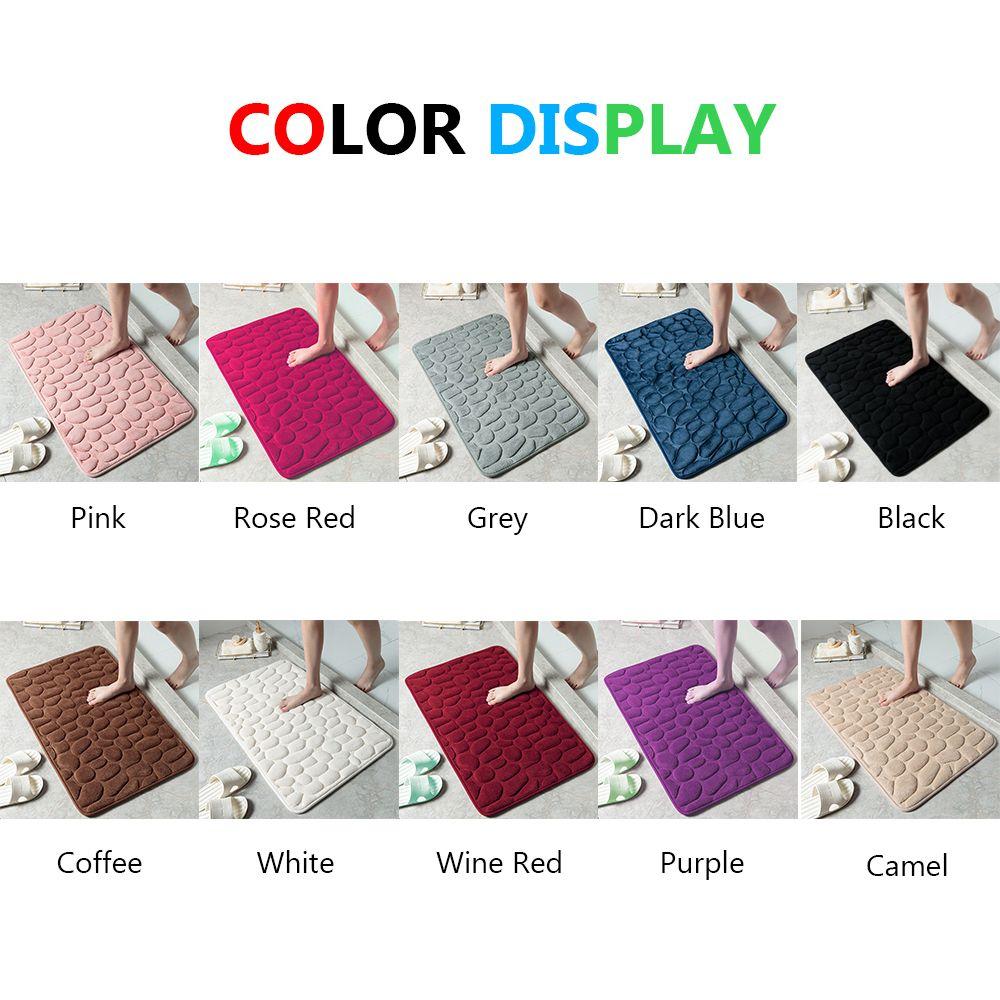 Bathroom Carpets Bathtub Non-slip Floor Rug Cobblestone Embossed Bath Mat Doormat