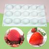 15Holes Strawberry Silicone Molds for Baking Mousse 3D Fruit Chocolate Cake Decoration Mold Kitchen Accessories Tools