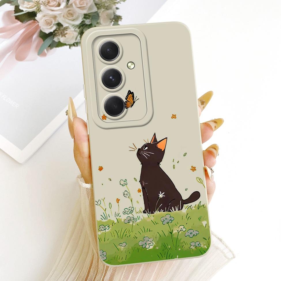 Чехол для Samsung A55 5G A556V A556B A556E A5560 Корпус для Samsung Galaxy A55 5G Обложка Силиконовый Модный Мультяшный Забавный Расписной