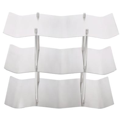 3-ярусная подставка для вина из нержавеющей стали, отдельно стоящая, волнистая, держатель для вина, полка для демонстрации, кухонные аксессуары