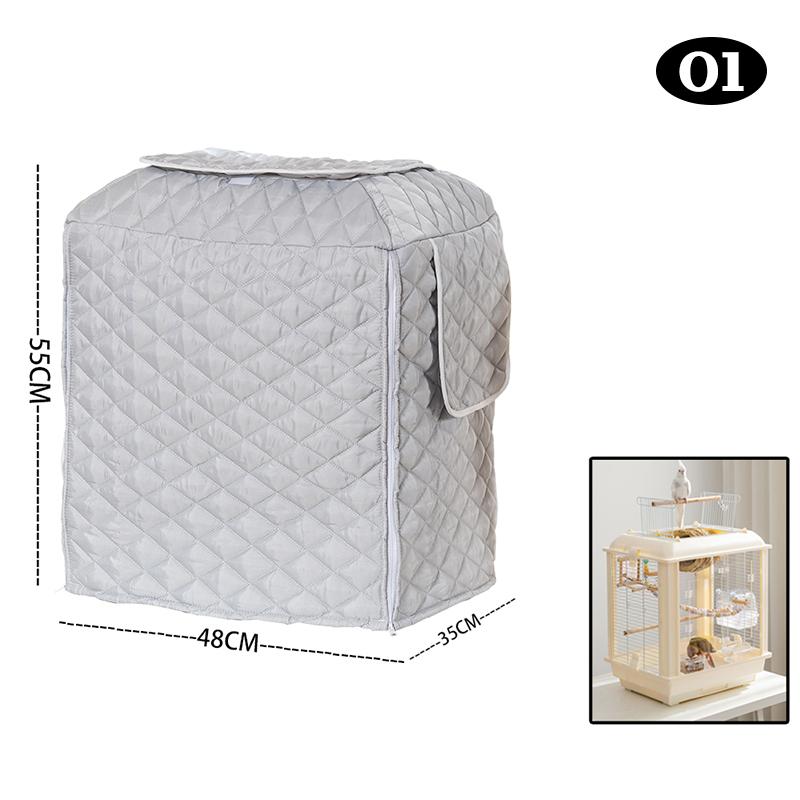Зимний теплый чехол для клетки для птиц, хлопковый стеганый чехол для клетки, навес, защита от дождя, аксессуары для клетки для попугаев