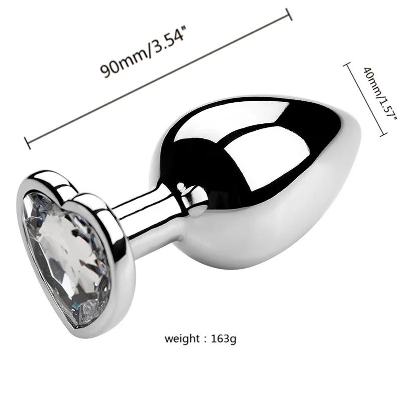 S/M/L Metal Anal Plug Butt Plug Sex Toy Butt Toy for Women Men Couples Gay Adult Game Masturbator Anal Diamond Sex Shop