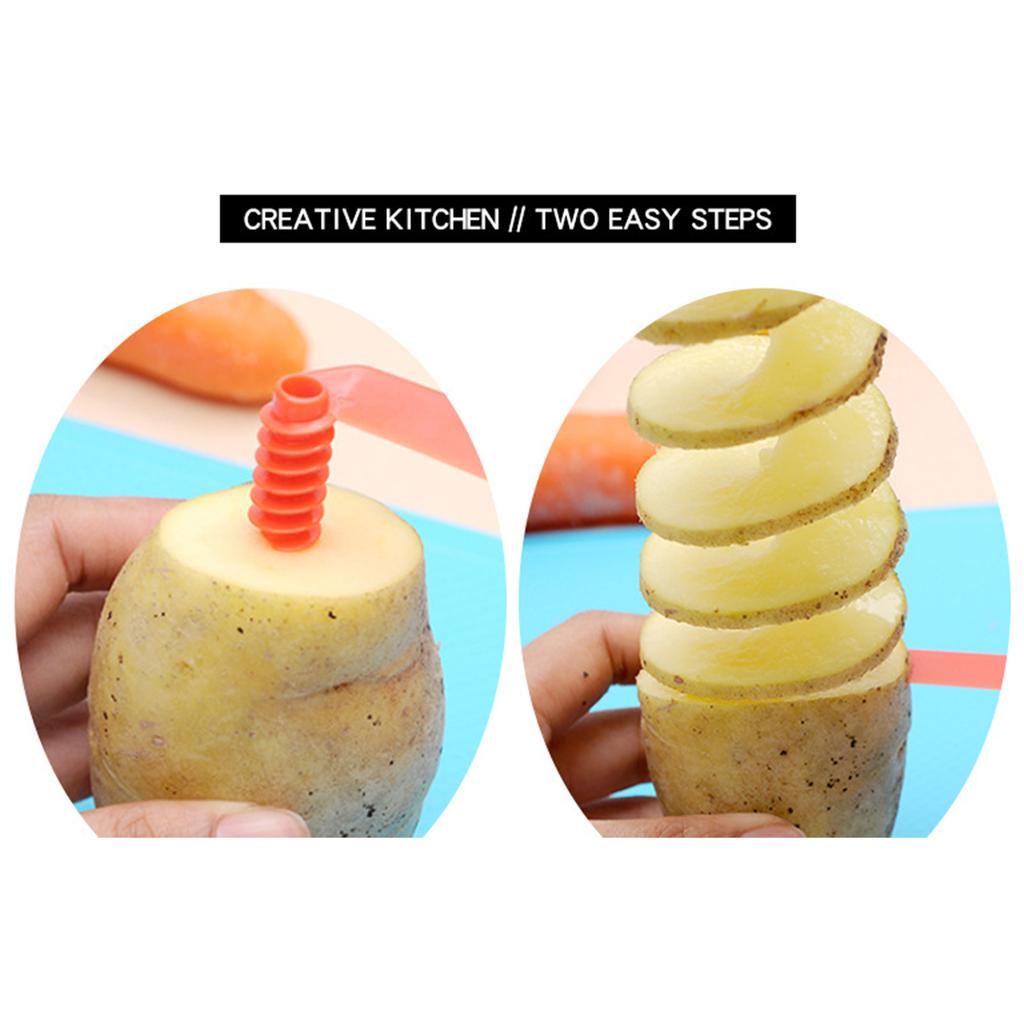 Овощерезка спиральная огуречная ломтерезка для огурцов моркови картофеля портативная кухонная ломтерезка с простой эксплуатацией