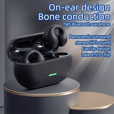 Спортивные наушники Bluetooth 5.3 с костной проводимостью, беспроводные наушники HiFi Sound, водонепроницаемые наушники-клипсы с открытым ухом, сережки