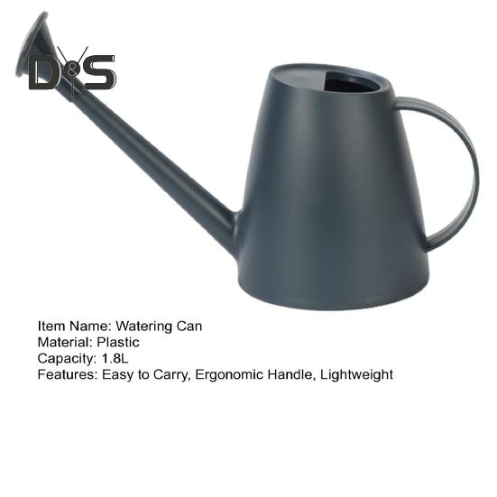 Лейка 1,8 л с длинным носиком, садовый кувшин с разбрызгивателем, легкая пластиковая лейка для комнатных растений, растений на открытом воздухе