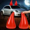 2 шт. 20 X 12 дюймов Сверхразмерный Хэллоуин Дьявольский Рог Украшение для Автомобиля Очень Большие Надувные Наклейки Дьявольский Рог Красный Готический Ужас Хэллоуин Автомобиль