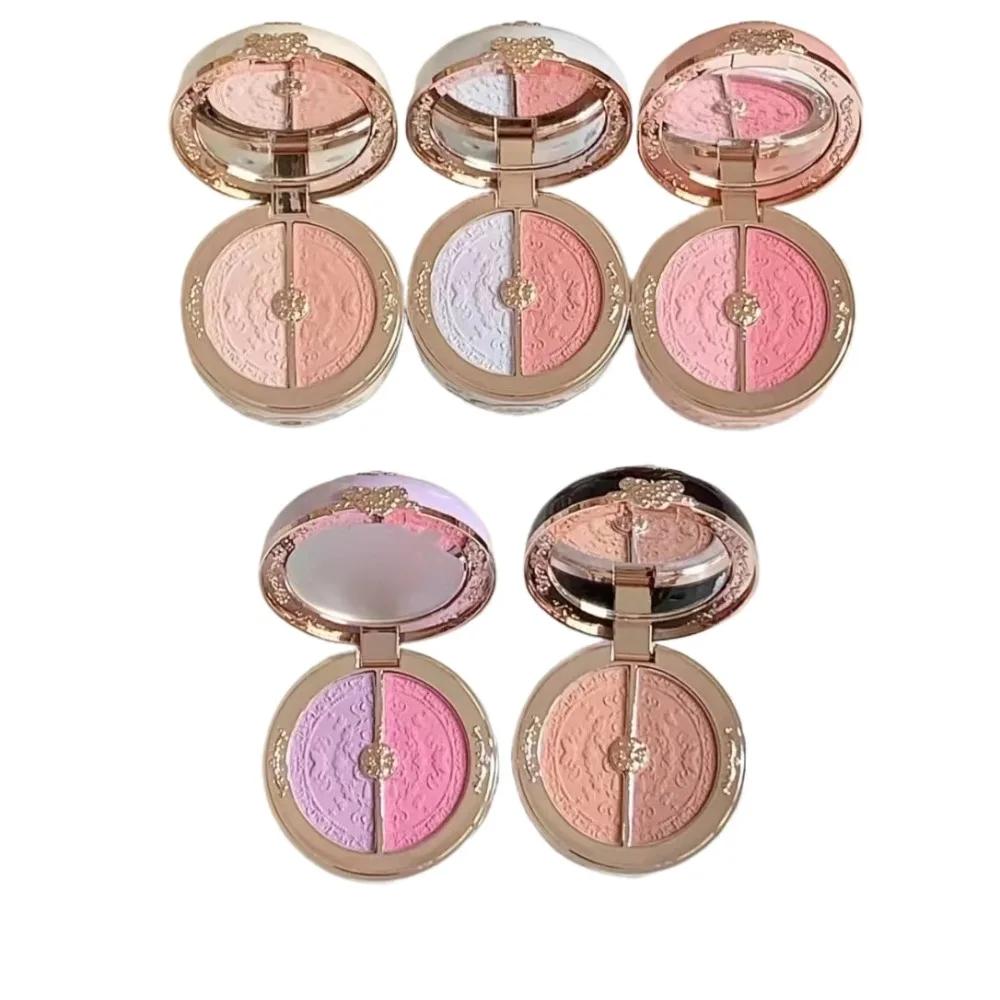 Flower Knows Румяна Коллекция 'Облачный Воротник Бабочки Коробка с Румянами Duo Blush Для Темной Кожи Персиковый Макияж Для Щечек Матовое Покрытие