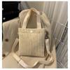 Corduroy Bucket Bag Korean Crossbody Small Bag Handbag Tote Vertical Casual Multi Occasions Hundred Mini Tote New Fall