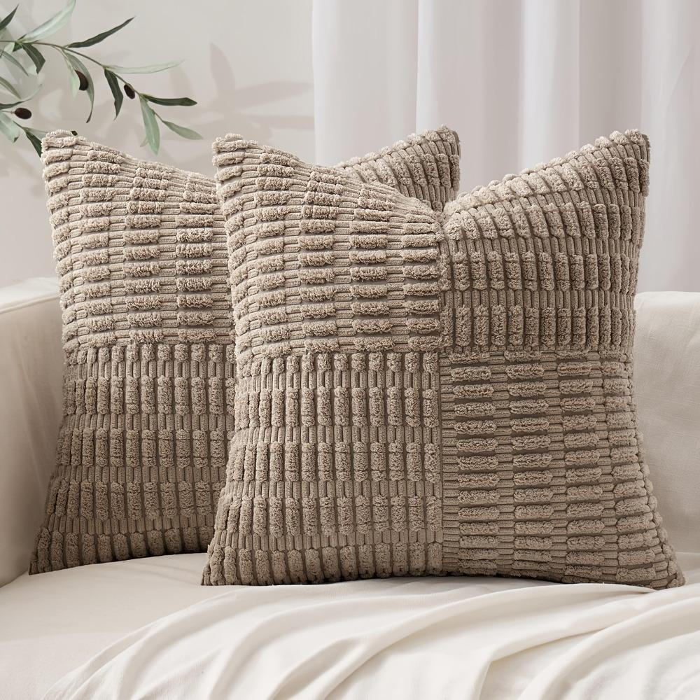 Super Soft Corduroy Pillow Cover Solid Color Wear Resistant Throw Pillow Covers Textured Thickened Pillowslip Couch Sofa