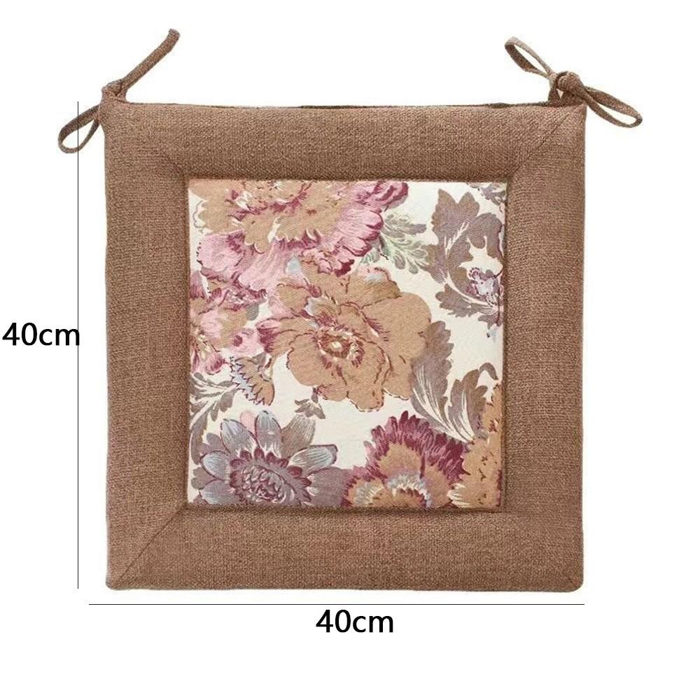 New Removable Linen Chair Cushion Washable Soft Chair Cushion Breathable Thickened Seat Cushion