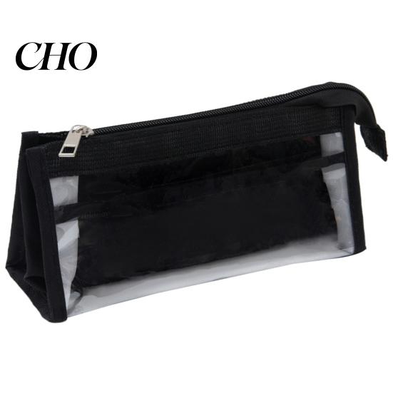 Fresh Color Stationery Bag Transparent Mesh Pencil Case for Middle School Students Large Pouch Capacity Multilayer Storage with Compartments