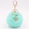 Bag Charm Pompom Pendant Fluffy Plush Ball Keyring Fashion Fur Ball Key Chain  Women Girls