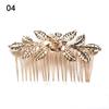 Fashion Gold Silver Hair Jewelry Women Headpiece Wedding Accessories Metal Leaf Bridal Hair Comb