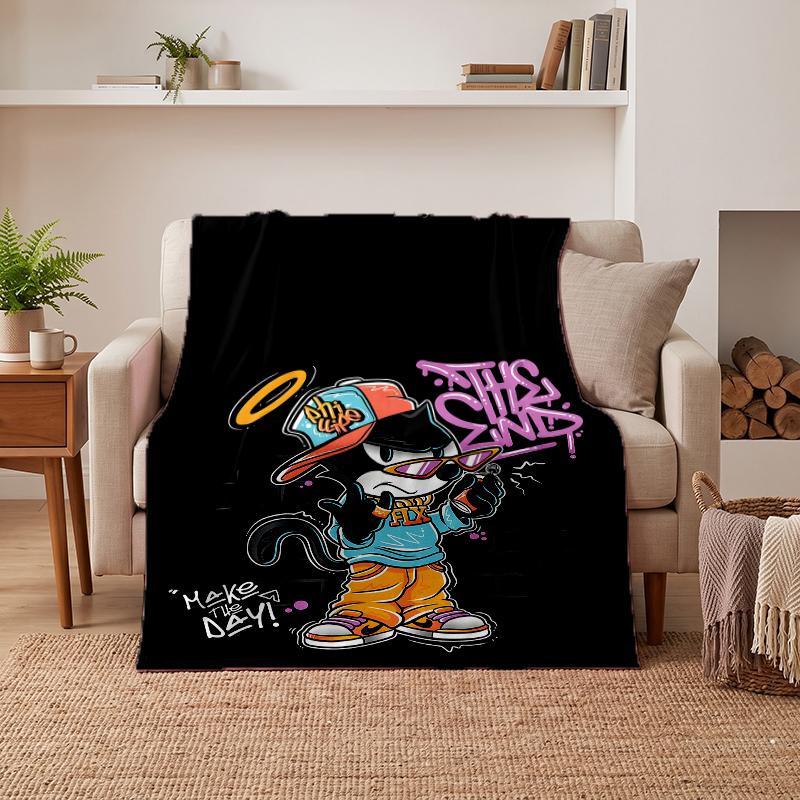 Felix the Cat Soft Warm Flannel Blankets Comfortable Blanket for Home Decoration Gifting
