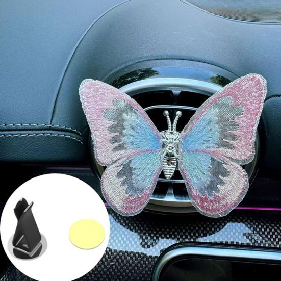 Butterfly Car Ornament for Center Console Air Outlet Adhesive Design Wing-Dancing Butterfly Decor