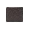 Gucci Silver Label Double G Logo Embossed Leather Short Bi-Fold Wallet Men wallet Dark-Brown 473916-CWC1N-2140