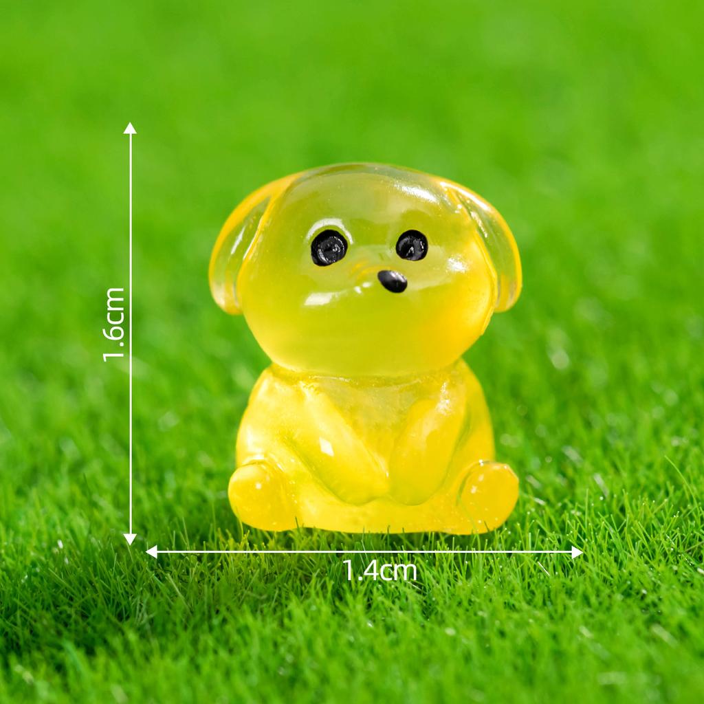 Micro-landscape Cute Glow-in-the-dark Dog Duckling Animal Decoration Diy Phone Case Refrigerator Sticker Accessories Desktop Decoration