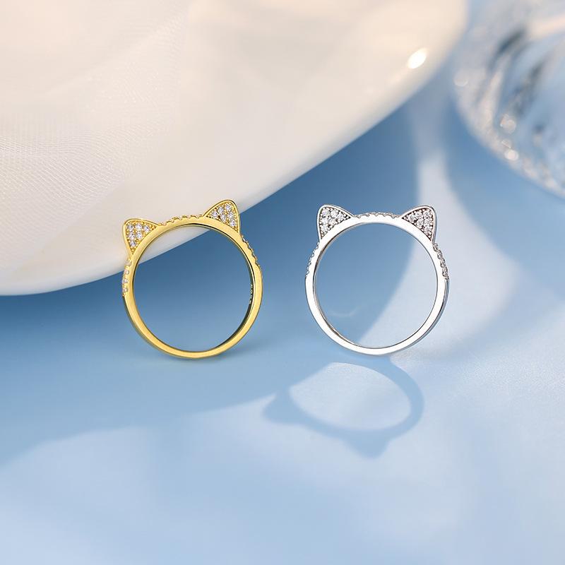 Кольцо Banyan Tree S925 Silver Cute Cat Ring - Женский модный дизайн с котенком