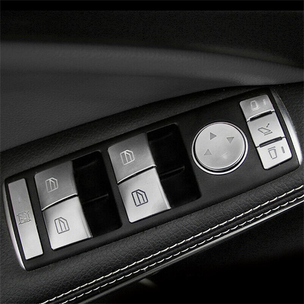 Car Door Armrest Window Switch Button Cover Trim For Mercedes Benz E C-Class GLK