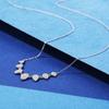 925 Sterling Silver Full Drill Melon Seed Drop Shaped Necklace Female Summer Ins Wind Does Not Fade Simple Jewelry