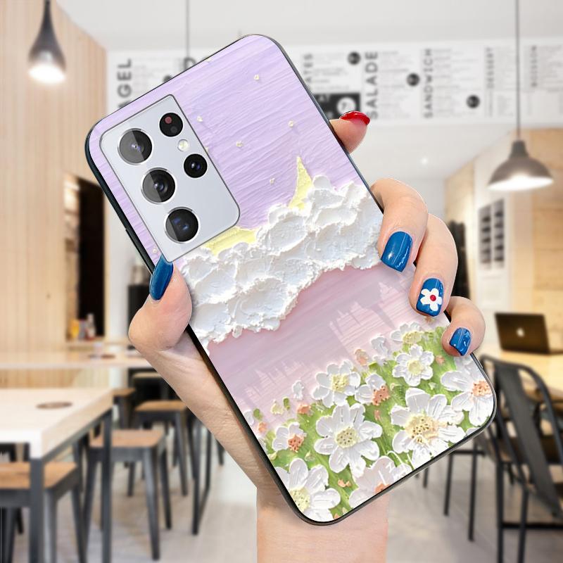 Мультфильм Картина Цветы Подсолнух Луна Облако Дизайн Чехол Для Телефона